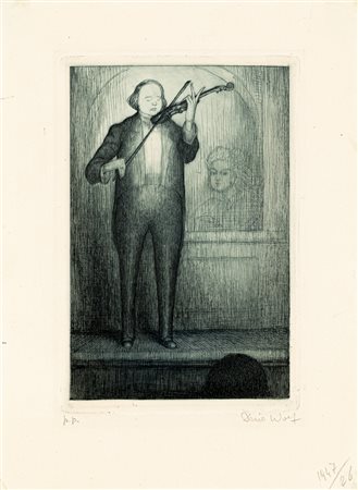 DARIO WOLF (1901-1971) - Vasa Prihoda al teatro nuovo di Verona il 4-11-1946, 1947
