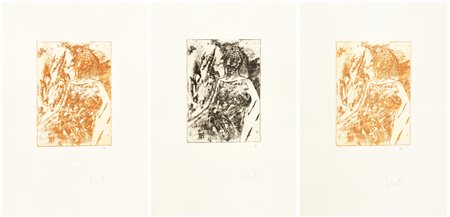 GIANNETTO FIESCHI (1921-2010) - Senza Titolo - Lotto di 3 opere grafiche