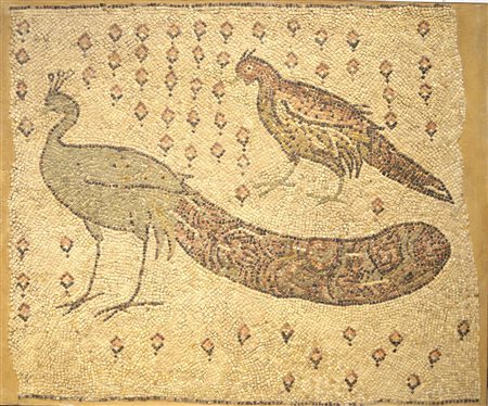 MOSAICO BIZANTINO DATAZIONE: IV-VII sec. d. C. MATERIA E TECNICA: tessere...