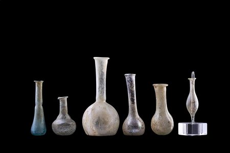 COLLEZIONE 6 CONTENITORI VETRO ROMANI