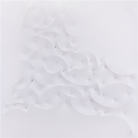 GIUSEPPE AMADIO Todi 19/05/1944 ACONA tela estroflessa bianca cm. 98,5x98,5,...