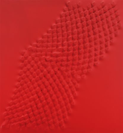 GIUSEPPE AMADIO Todi 19/05/1944 BRANTE tela estroflessa rossa cm. 106x97,...