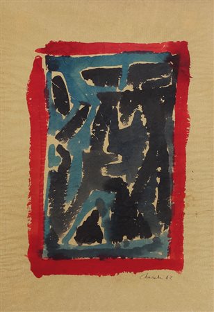 SANDRO CHERCHI Genova 1911 - Torino 1998 Senza titolo, 1962 tecnica mista su...