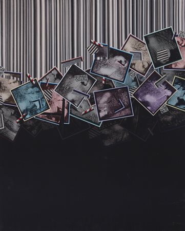 MARIO BENEDETTI Terni 20/06/1938 Presenze, 1974 olio su tela cm. 100x80,...