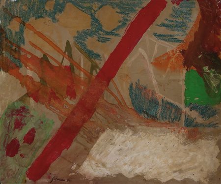 ALBINO GALVANO Torino 16/12/1907 - Torino 1991 M.A.C., 1950 tecnica mista su...