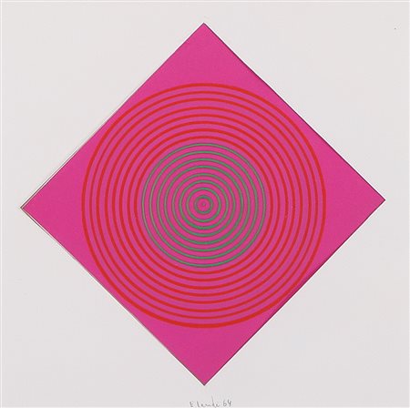 EDOARDO LANDI Modena 1937 Struttura visuale + influenza cromatica, 1964...