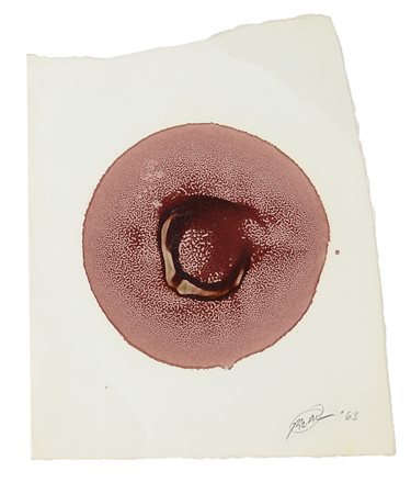 OTTO PIENE Bad Laasphe 18/04/1928 Senza titolo, 1963 tecnica mista su carta...