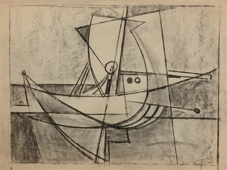 AFRO Udine 04/03/1912 - Zurigo 24/07/1976 Senza titolo, 1947 fusain su carta...