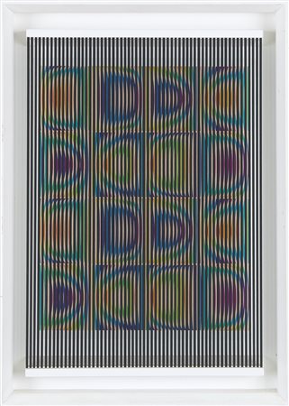 ALBERTO BIASI Padova 02/06/1937 Senza titolo, ottico dinamico, 1988 tecnica...