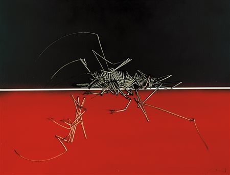 EMILIO SCANAVINO Genova 28/02/1922 - Milano 29/11/1986 Rosso e nero, 1981...