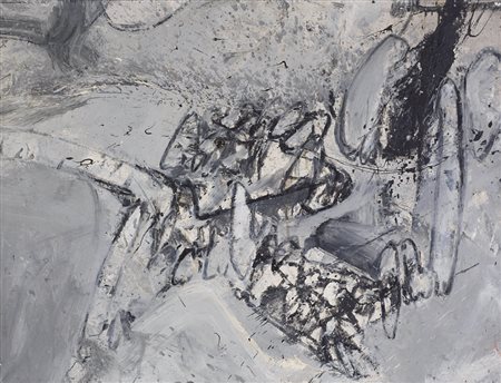 VALERIO ADAMI Bologna 17/03/1935 Senza titolo, 1961 olio su tela cm....