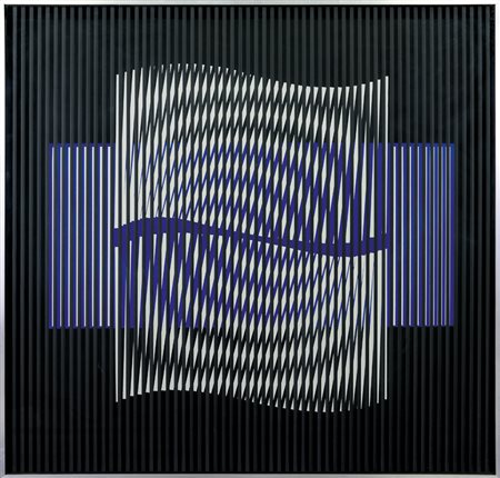 ALBERTO BIASI Padova 02/06/1937 Ottico cinetico, 1969 lamelle di pvc su...