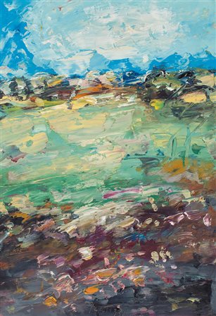 SERGIO SCATIZZI Gragnano (Lu) 20/12/1918 - Firenze 02/12/2009 Paesaggio olio...