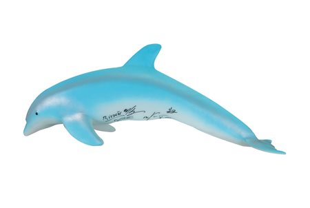 CRACKING ART Salvino il delfino scultura multipla in materiale plastico cm....