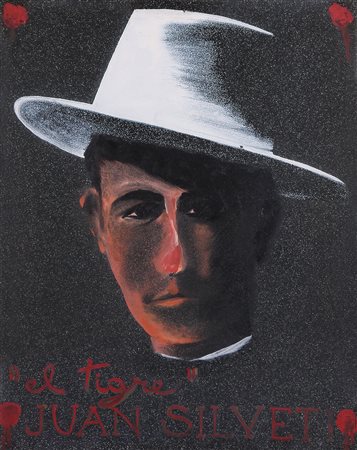 ALDO MONDINO Torino 04/10/1938 - 10/03/2005 Silveti, 1995 olio su linoleum...