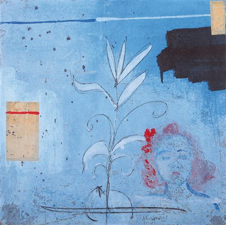 LUCA GIOVAGNOLI Rimini 1963 Lo aspettava sulla porta, 2002 tecnica mista e...