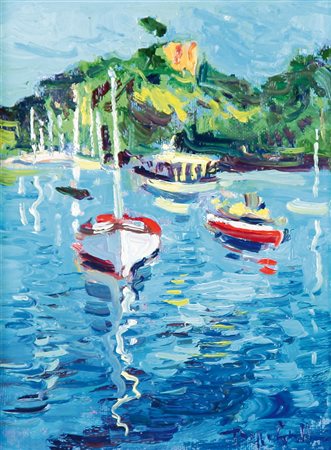 BEPPE GALLO Castagnole delle Lanze 19/07/1942 Portofino, castello e gozzo...