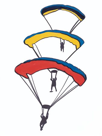 MARCO LODOLA Dorno (Pv) 04/04/1955 Paracadutisti tecnica mista e smalti su...