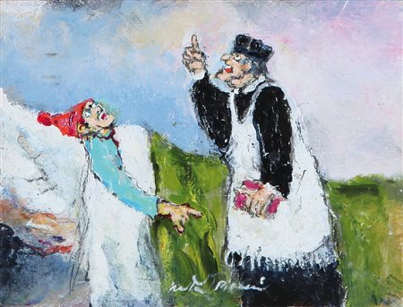 WALTER PIACESI Ascoli Piceno 18/09/1929 Visita al malato, 2011 olio su tavola...