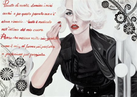 MARIA GIOVANNA PERI Palermo 1978 La vanità, 2009 olio su tela cm. 50x70,...