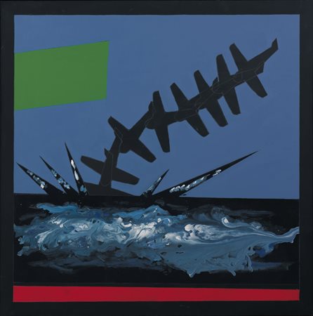 FRANCO ANGELI Roma 14/05/1935 - Roma 12/11/1988 Senza titolo, 1984 smalto su...