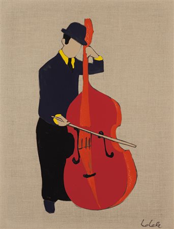 MARCO LODOLA Dorno (Pv) 04/04/1955 Violoncello smalti su carta applicata su...