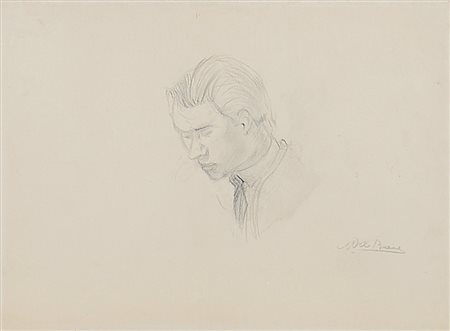 ANGELO DEL BON Milano 12/04/1898 - Desio (Mi) 02/04/1952 Studio di testa...