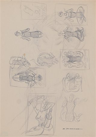 MARCELLO DUDOVICH Trieste 21/03/1878 - Milano 31/03/1962 Studio matita su...