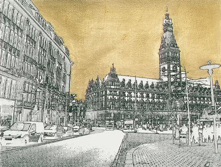 LEONIDA DE FILIPPI Milano 17/04/1969 Paesaggio urbano Amburgo, 2010 stampa a...