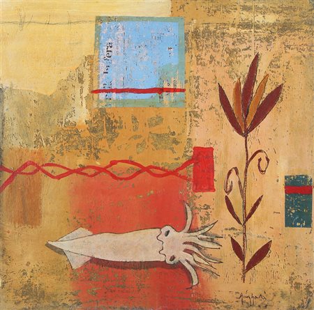 LUCA GIOVAGNOLI Rimini 1963 Avrebbe voluto toccarla, 2002 tecnica mista e...