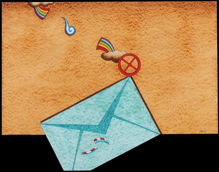 GIULIANO GHELLI Firenze 1944 Lettera del mago della pioggia, 1994 acquerello...