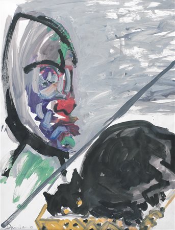 BERNARD DAMIANO’ Saretto (Cn) 1926 - Nizza (Francia) 2000 Autoritratto con...