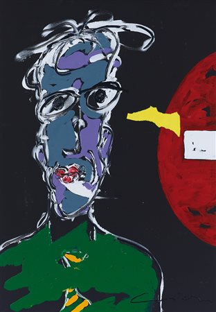 GIORGIO CHIESI Felina (Re) 27/02/1941 Senza titolo smalti e collage su tela...