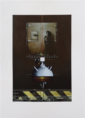 SERGIO SARRI Torino 07/04/1938 Studio n. 2, il pendolo, 1979 tecnica mista su...