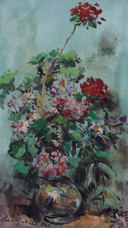 MARIO CAPUZZO Badia Polesine (Ro) 1902 - Codigoro 1978 Fiori, 1969 olio su...