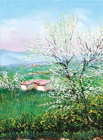 FRANCO AZZINARI S. Demetrio Corona (Cs) 03/03/1949 Primavera, 1982 olio su...