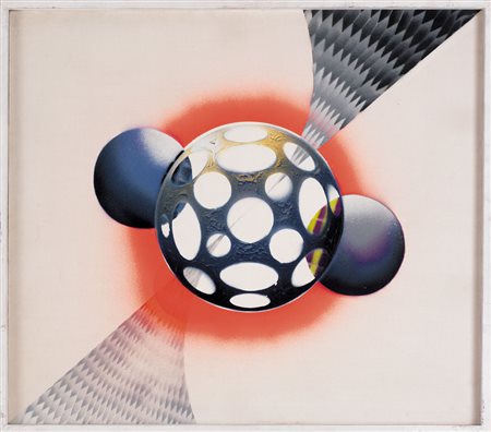 FILIPPO DE GASPERI Milano 27/12/1928 Giroscopio spaziale, 1969 olio su tela...