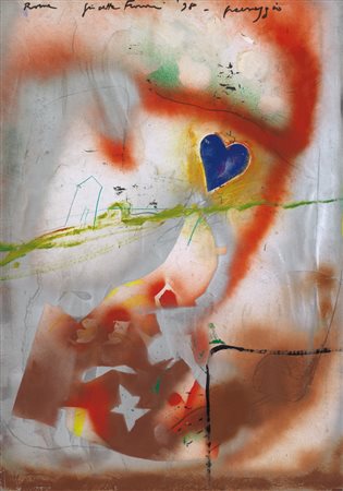 GIOSETTA FIORONI Roma 24/12/1932 Paesaggio, 1998 tecnica mista su cartoncino...