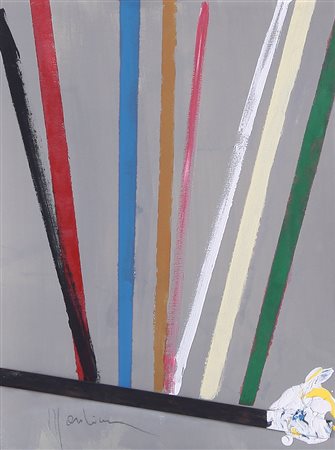 ALDO MONDINO Torino 04/10/1938 - 10/03/2005 Bilancia tecnica mista (acrilico...