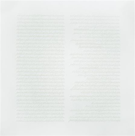 ALESSANDRO ALGARDI Milano 1945 Manoscritto, 1979 bianco titanio liquitex,...