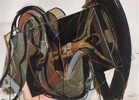 WOLF VOSTELL Leverkusen 1932 Maja, 1986 tecnica mista collage e foto su...