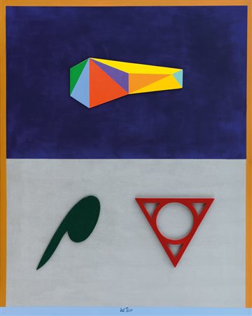 LUCIO DEL PEZZO Napoli 1933 Oggetto collage, colore acrilico su legno cm....