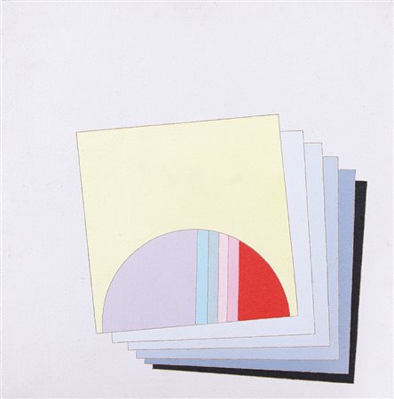 EUGENIO CARMI Genova 17/02/1920 Chissà..., 1993 acrilici su tela cm. 60x60,...