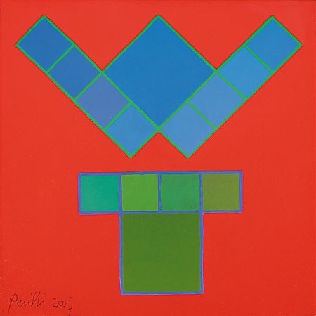 ACHILLE PERILLI Roma 28/01/1927 Grull, 2007 tecnica mista su tela cm. 20x20,...