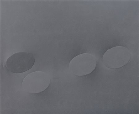 TURI SIMETI Alcamo 05/08/1929 Quattro ovali in grigio, 2001 acrilico su tela...