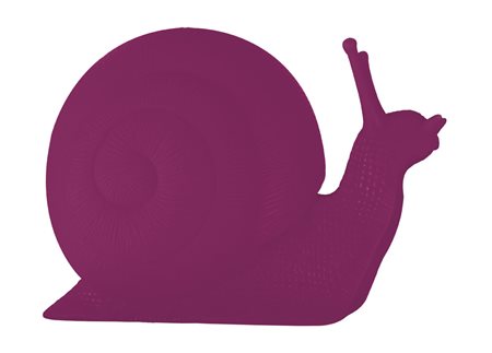 CRACKING ART Chiocciola multiplo in plastica fucsia cm. 110x65x82, esemplare...
