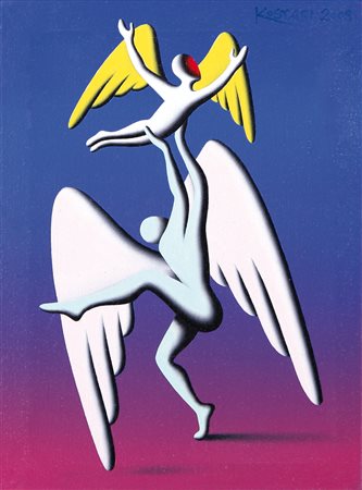 MARK KOSTABI Los Angeles 1960 The first flight, 2008 olio su tela cm. 40x30,...