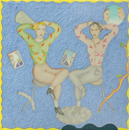 LUCA ALINARI Firenze 27/10/1943 Senza titolo olio, tecnica mista e resine su...