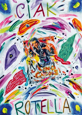 BRUNO DONZELLI Napoli 12/04/1941 Ciak Rotella olio, tecnica mista e collage...