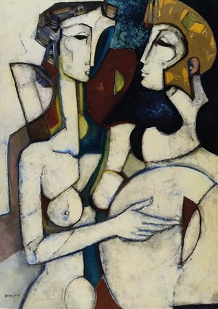 BRUNO LANDI Roma 23/03/1941 La partenza del guerriero, 2006 olio su tela cm....